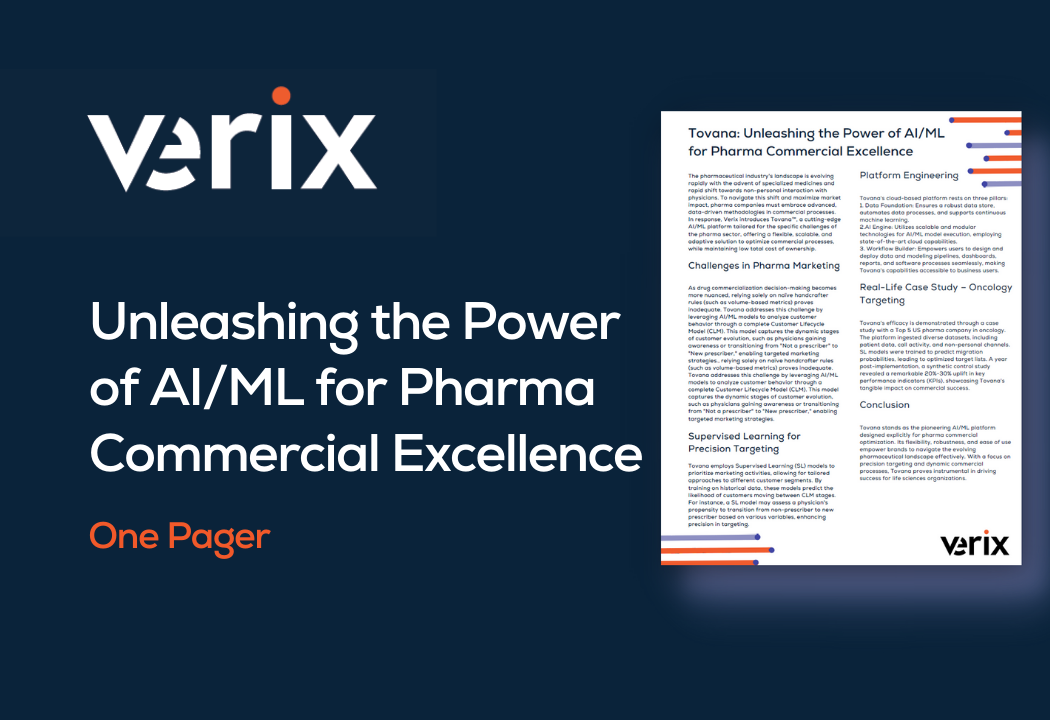 Tovana: Unleashing the Power of AI/ML for Pharma Commercial Excellence